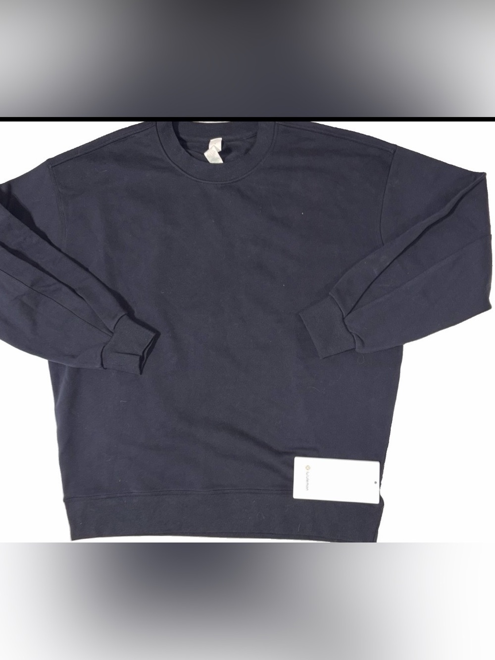 NWT LULULEMON SIZE 6 PERFECTLY OVERSIZED CREW SWEATSHIRT AUTHENTIC BLACK STAPLE
